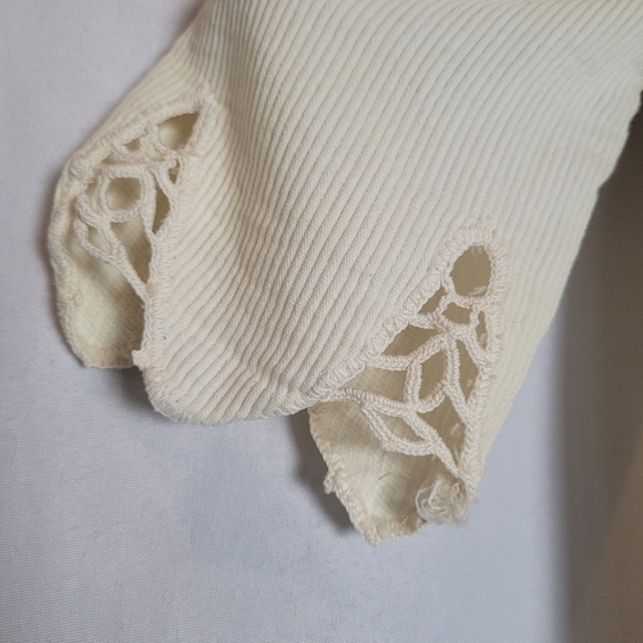 Vintage Handmade Dress Infant Doll Corduroy With Bonnet - Picture 2 of 12